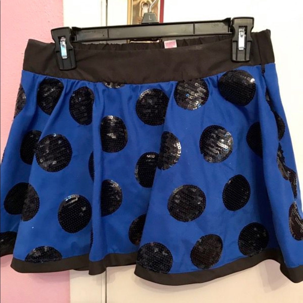 Justice Brand sequin skirt shorts sequin polka dots 16